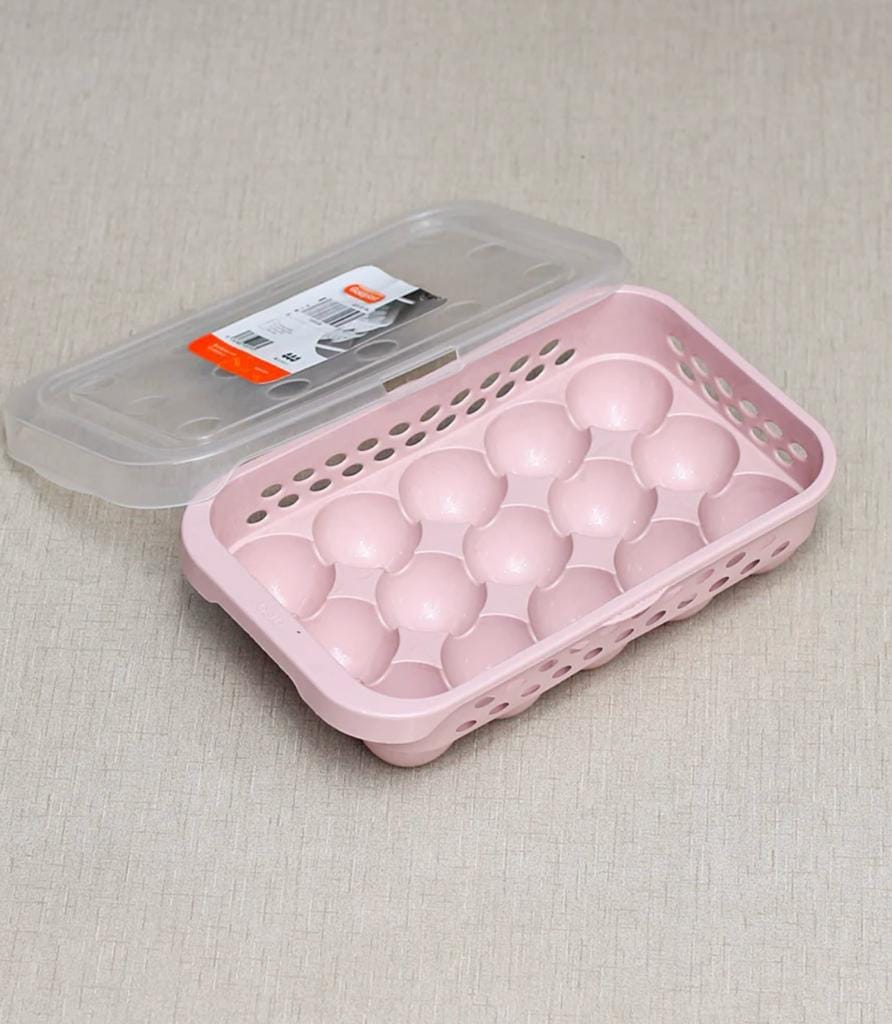 Premium Transparent Egg Storage Box – 15 Slots, Fridge Organizer with Lid