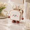 Cute Toast Desk Organizer Pen Holder | Kawaii Desktop Stationery Storage for Pens, Pencils & Office Supplies