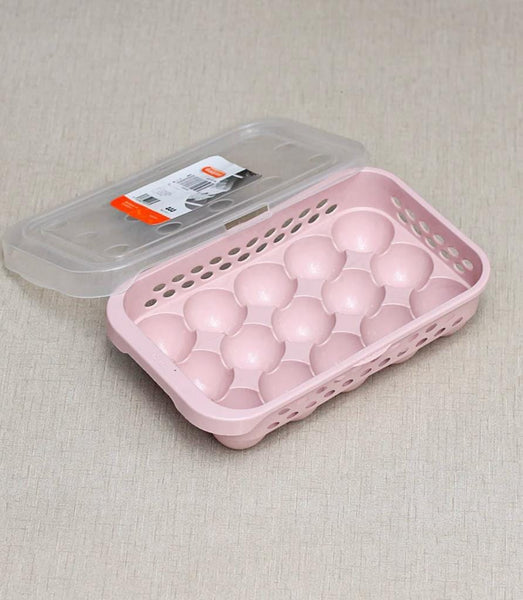 Premium Transparent Egg Storage Box – 15 Slots, Fridge Organizer with Lid