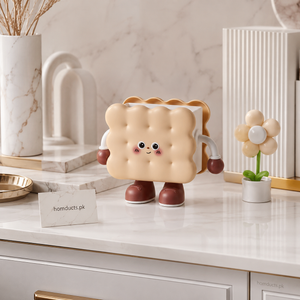 Cute Biscuit Character Pen Holder & Desktop Organizer – Kawaii Office Desk Storage for Pens, Stationery & Accessories