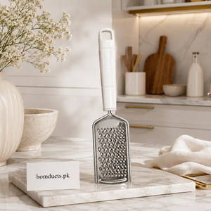 Premium Stainless Steel Hand Grater with Ergonomic Handle | Multi-Purpose Kitchen Cheese & Vegetable Grater (1 Pc)