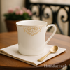Elegant White Porcelain Mug with Gold Detailing – Premium Tea & Coffee Cup (6pcs Set)