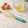 Premium 25cm Stainless Steel Whisk with Teal Handle – Egg Beater & Mixing Tool