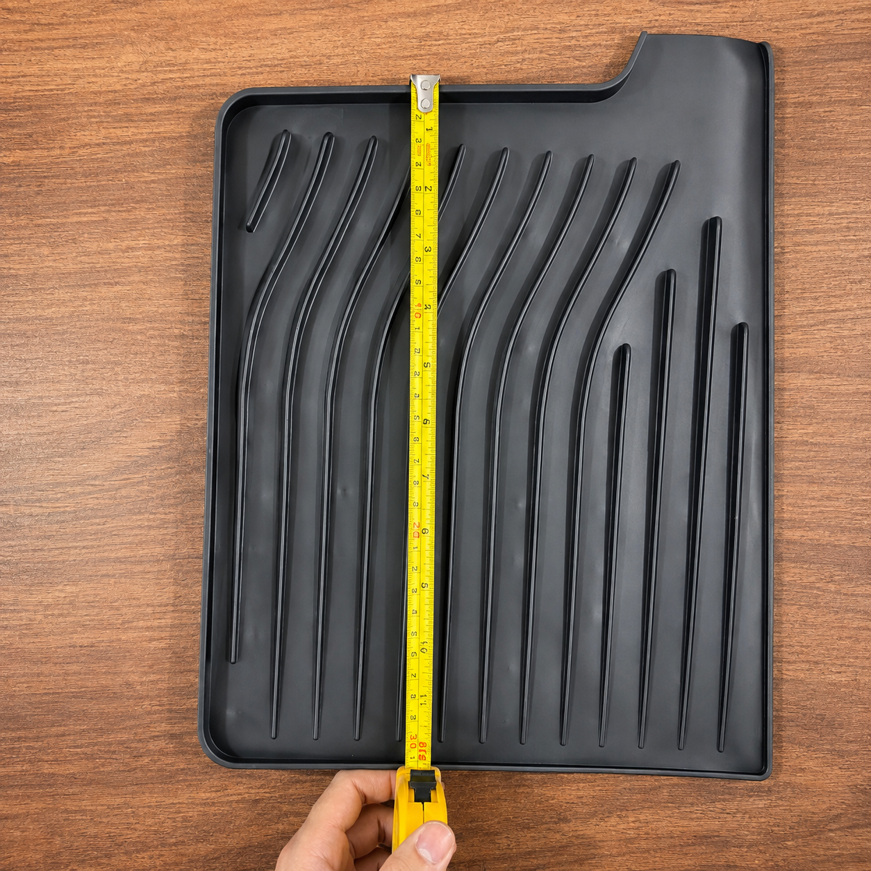 Premium Silicone Sink Drying Mat with Drain Spout – Anti-Slip Kitchen Dish Drainer Tray (New Imported Quality Big Size) (76 × 47 cm)