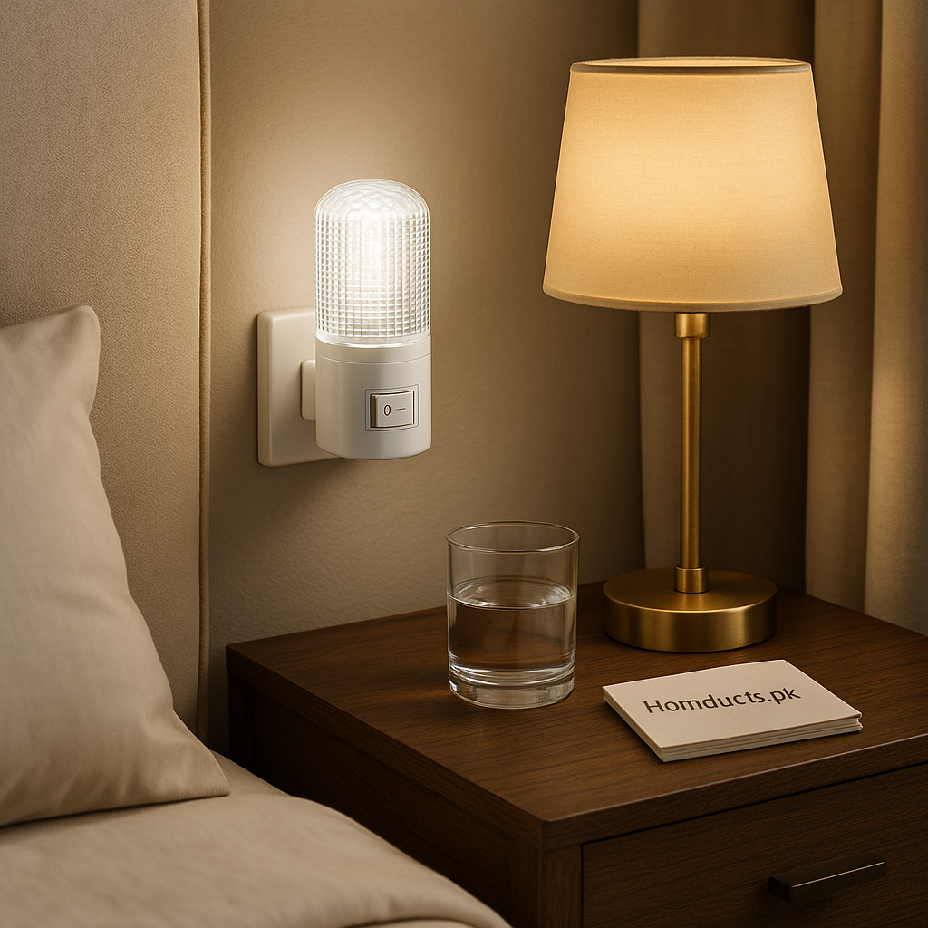 Premium LED Night Light with On/Off Switch – Energy Saving Plug-in Lamp for Bedroom, Living Room & Kids Room (Pair)