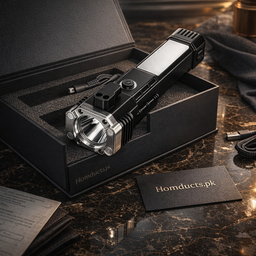 Ultra-Bright Rechargeable COB LED Tactical Flashlight – High Power Handheld Torch (1 Pc)