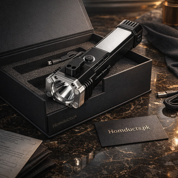 Ultra-Bright Rechargeable COB LED Tactical Flashlight – High Power Handheld Torch (1 Pc)