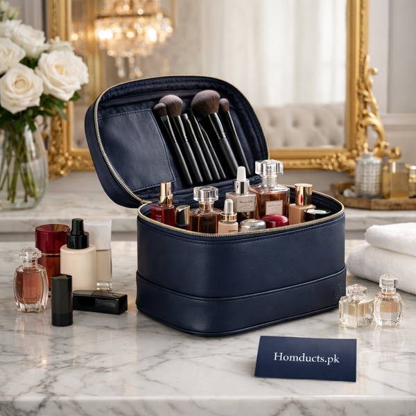 Luxury Large Capacity Makeup & Travel Cosmetic Organizer Case