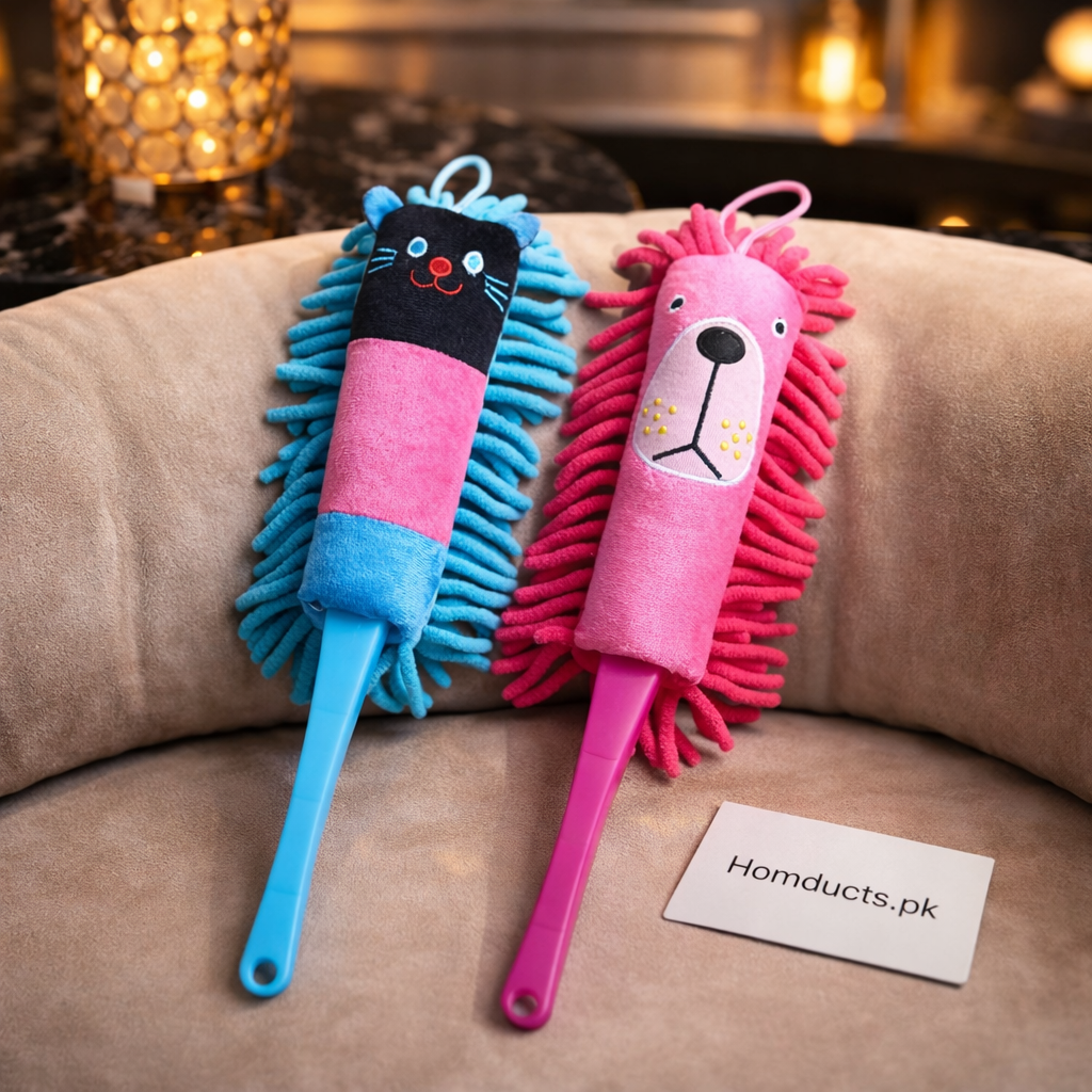 Cute Cartoon Microfiber Dust Cleaner Duster – 1 Pc
