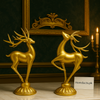 Luxury Golden Deer Figurines Set – 2 Pcs Premium Fiber Décor