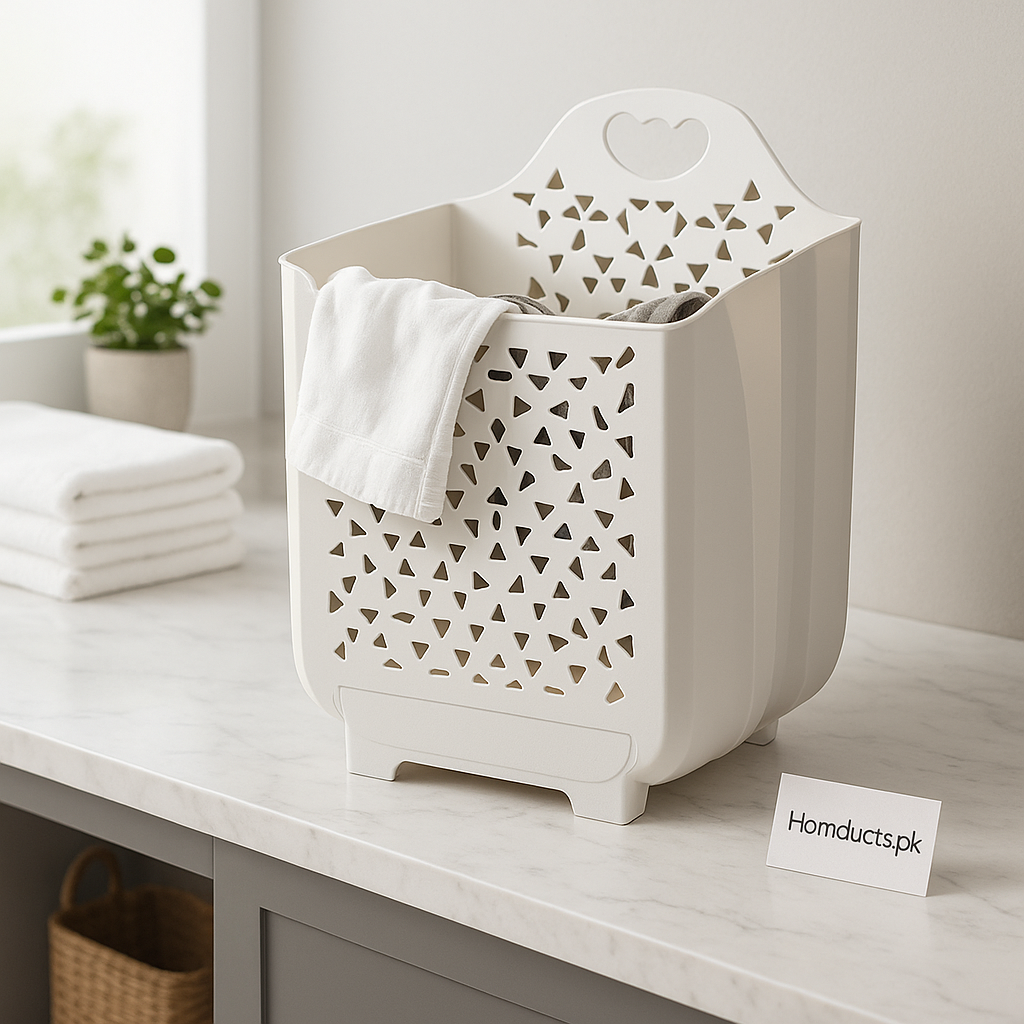 Foldable Wall-Mounted Laundry Basket – Thickened PP+TPE Clothes Storage Hamper (38.5cm)