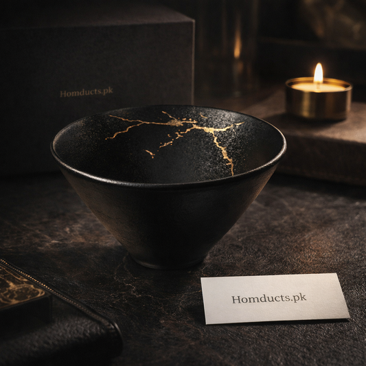 Luxury Black Textured Serving Bowl – 1 Piece