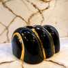 Luxury Ceramic Tissue Box Holder with Gold Accents – Modern Decorative Tissue Cover (1 Pc)