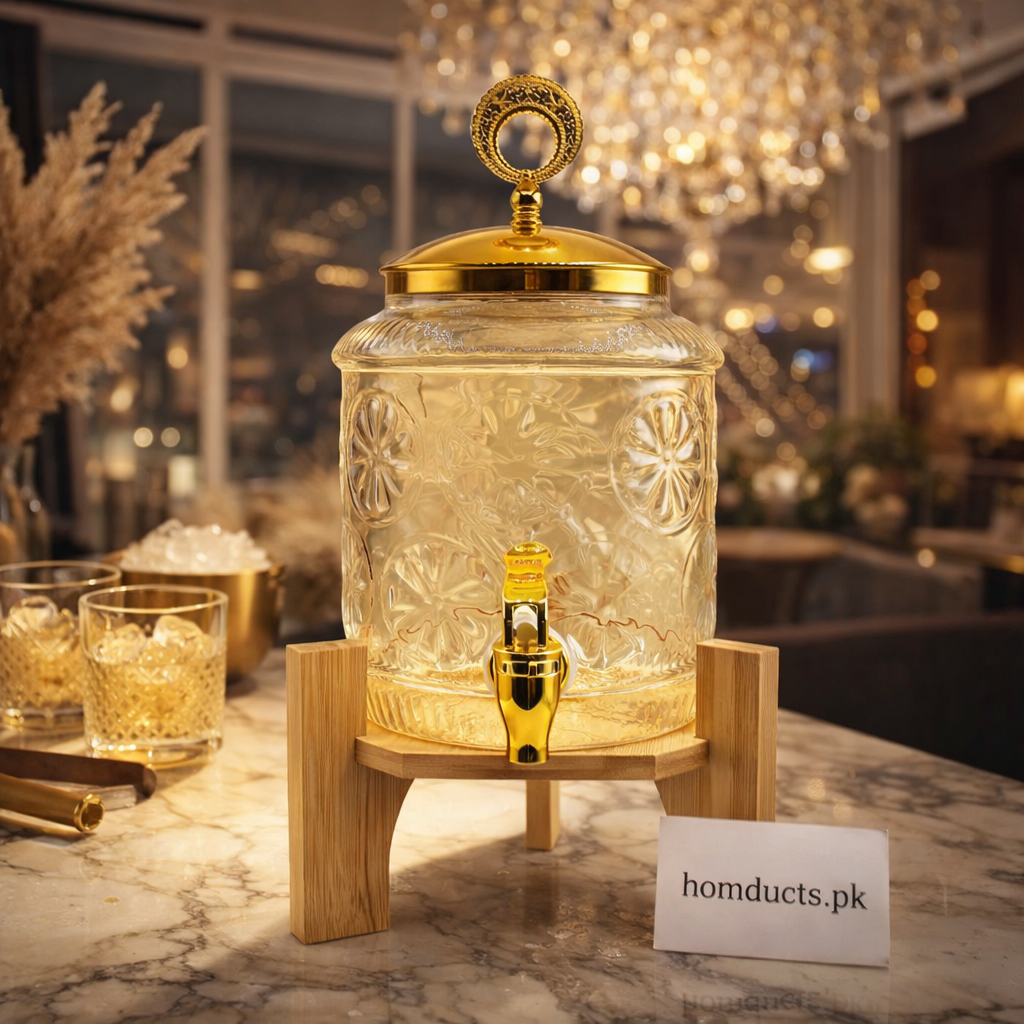 Luxury Beverage Dispenser with Stand – Elegant Serving Jar for Parties (3200ml)