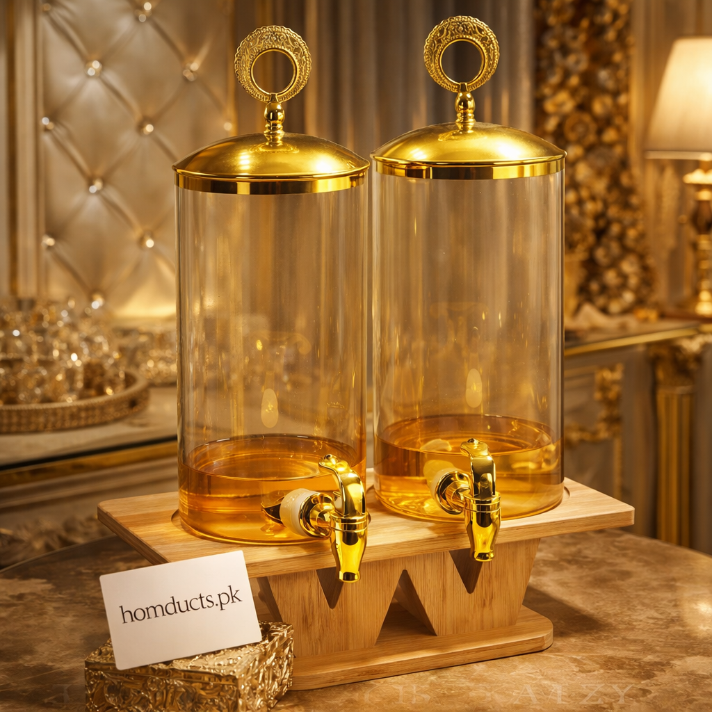 Luxury Double Beverage Dispenser with Stand – 2 Jar Party & Juice Server