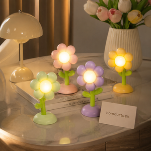 Aesthetic LED Flower Night Light Decorative Mini Table Lamp for Bedroom, Desk & Cozy Room Decor