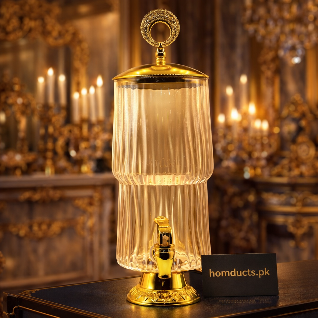 Luxury Gold Beverage Dispenser with Elegant Tap – 3300ml