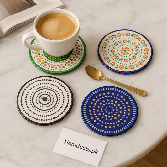 Luxury Ceramic Coaster Set – 1 Piece Assorted Designs