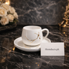 Luxury Marble Crack Design Tea Cup & Saucer Set – 6 Pieces | Premium Porcelain Coffee Cups for Home & Gifting
