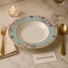 Luxury Floral Rim Soup Plate – Elegant Porcelain Dining Bowl
