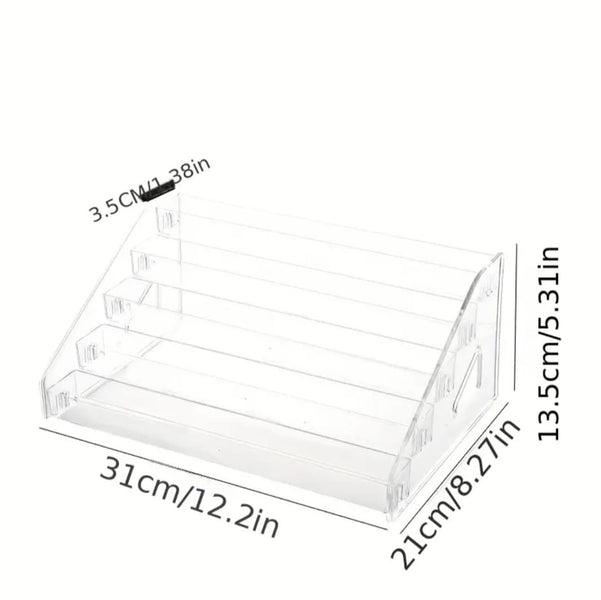 Luxury Acrylic Makeup Organizer – Multi-Compartment Storage for Cosmetics, Nail Polish & Accessories