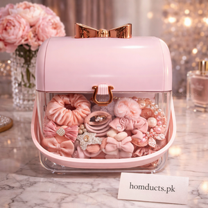 Luxury Hair Accessories Storage Box – Premium Organizer for Scrunchies, Clips & Girls Essentials | Homducts.pk