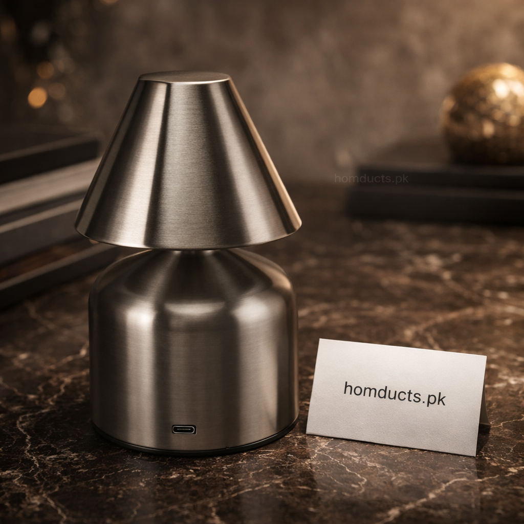 Luxury Rechargeable Touch Table Lamp – Modern Cordless LED Night Lamp for Bedroom, Dining & Décor | Homducts.pk