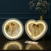 LED Wedding Photo Frame (1 Pc) – Heart or Round Shape with 3-Color Light Options