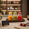 Luxury Glass Juice Jar With Straw & Lid – Premium Reusable Smoothie Drinking Glass Bottle For Kitchen, Office & Travel | 1 Pc