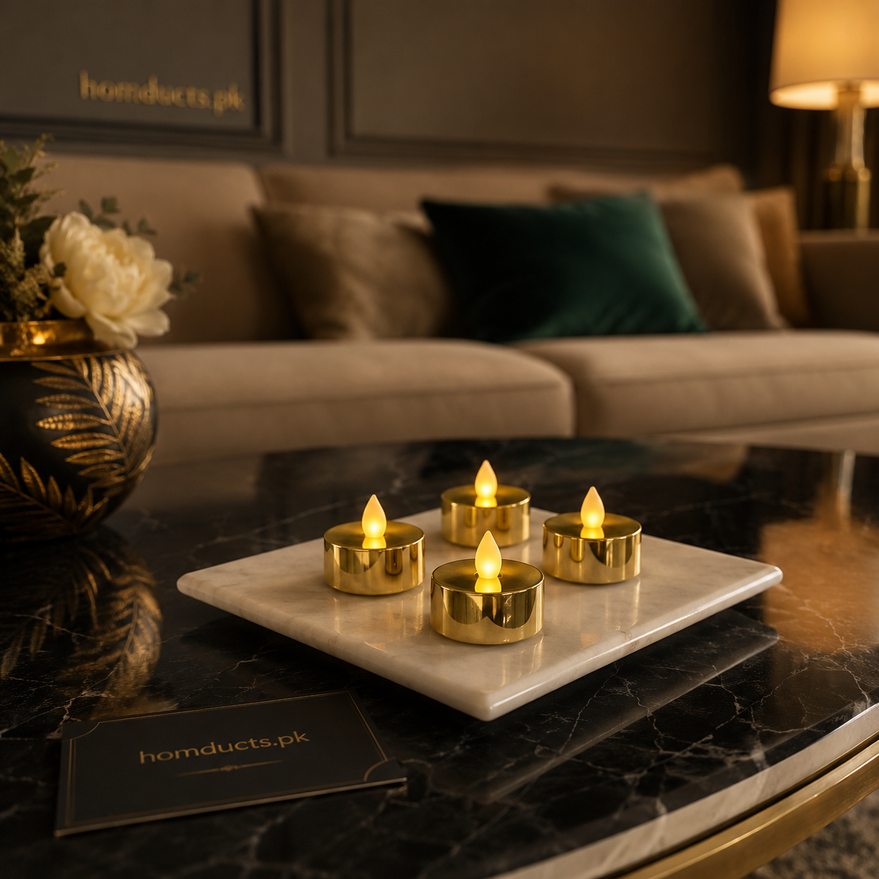 Luxury Flameless LED Tealight Candles – Elegant Flickering Ambient Lights (Set of 3)