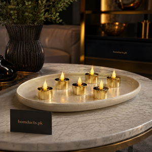 Luxury Flameless LED Tealight Candles – Elegant Flickering Ambient Lights (Set of 3)