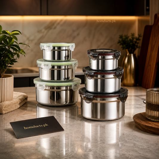 304 Stainless Steel Airtight Food Storage Containers for Kitchen - Leak-Proof & Durable