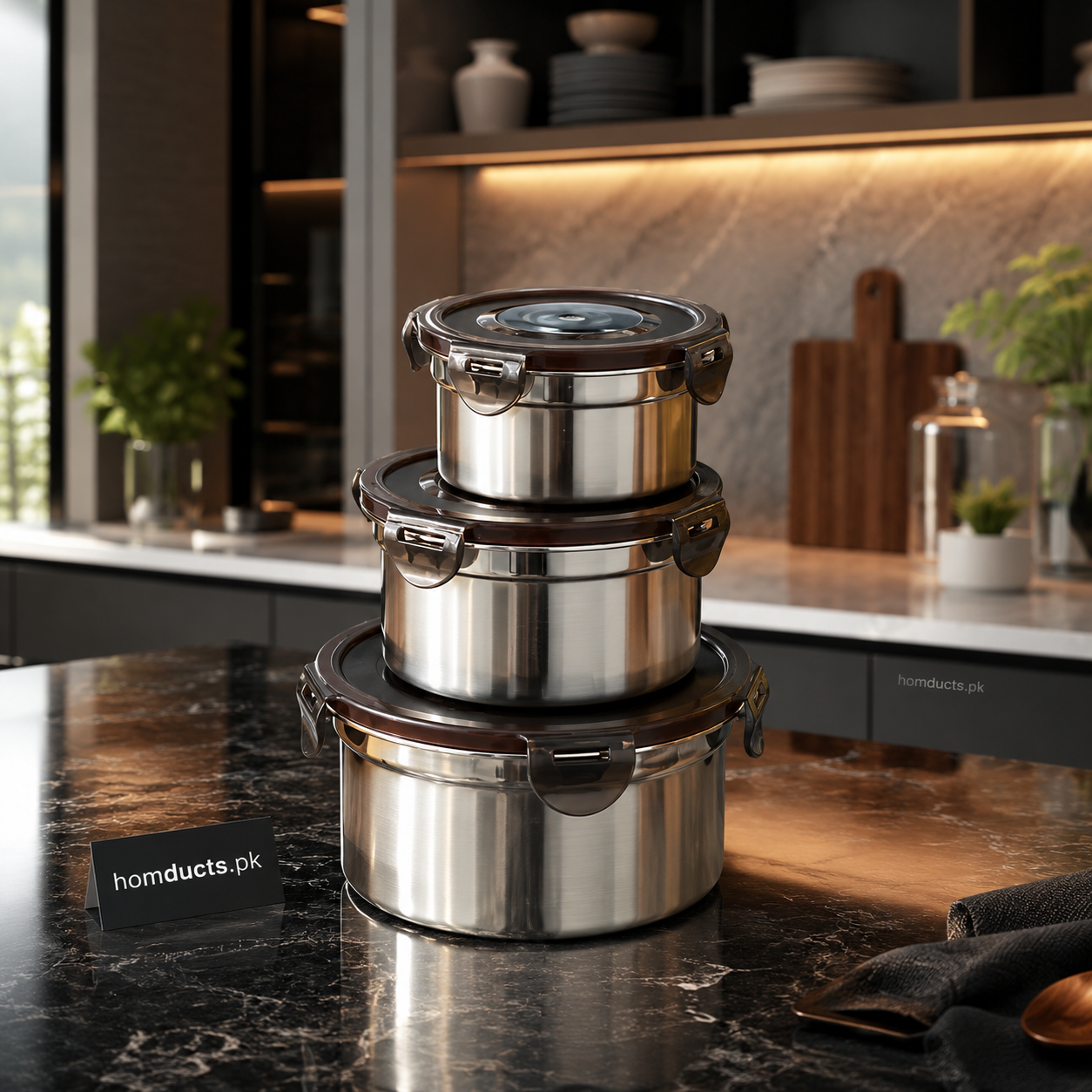 304 Stainless Steel Airtight Food Storage Containers for Kitchen - Leak-Proof & Durable