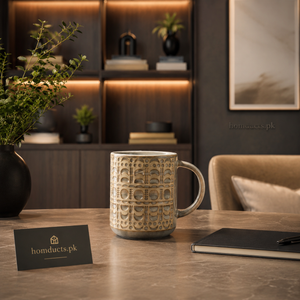 Dany Home Luxury Textured Ceramic Coffee Mug – Elegant Modern Tea & Coffee Cup for Stylish Home & Office Use (1 Pc)