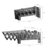 Wall Mounted Foldable Acrylic Drying Rack with Strong Suction Cups | Expandable Laundry Hanger for Socks, Baby Clothes & Undergarments