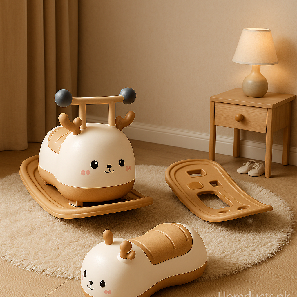 3-in-1 Baby Deer Ride-On Car, Rocking Horse & Balance Board – Multifun ...