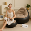 Luxury Inflatable Lounge Chair with Ottoman – Modern Air Sofa Set for Living Room & Bedroom