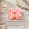 4-Piece Rose Flower Scented Candle Gift Set | Decorative Floral Aromatherapy Candles for Home Décor