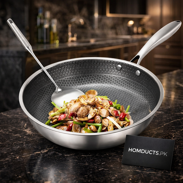 Honeycomb Structure Nonstick Stainless Steel Wok