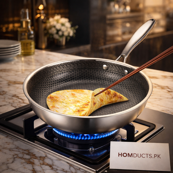 Honeycomb Structure Nonstick Stainless Steel Wok