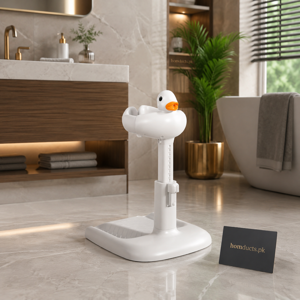Cute Duck Baby Bath Water Thermometer Stand – Infant Bath Temperature Safety Tester for Newborns & Toddlers