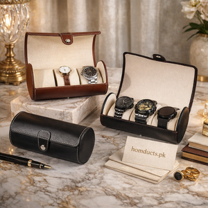 3 Slot Leather Watch Box