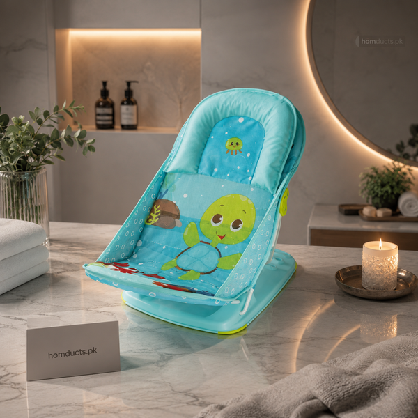 Premium Foldable Baby Bath Support Chair for Newborns & Infants – Soft Anti Slip Infant Bath Lounger Seat