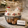 Luxury Hen-Shaped Egg Basket with Lid – Premium Kitchen Storage