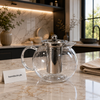 Premium Borosilicate Glass Tea Kettle with Stainless Steel Infuser – 1000ml Heat-Resistant Glass Teapot