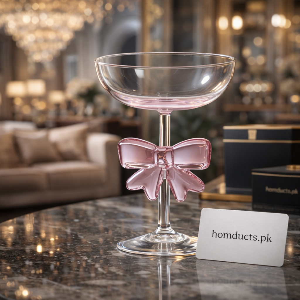 Luxury Bow Stem Coupe Glass – Elegant Dessert & Cocktail Glass