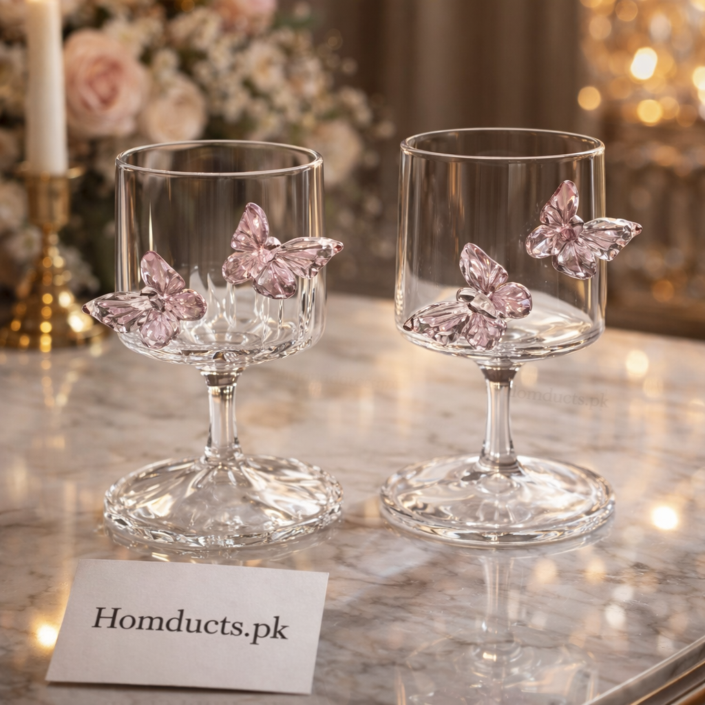 Luxury Crystal Butterfly Designer Glass – Elegant Decorative Drinkware