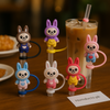 Cute Bunny Silicone Straw Covers (1pc)