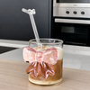 Luxury Pink Bow Glass – Cute Aesthetic Drinking Tumbler