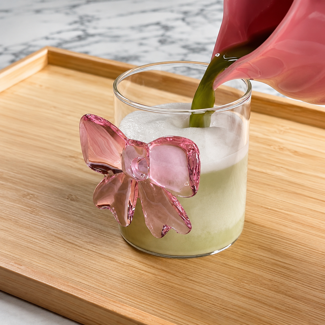 Luxury Pink Bow Glass – Cute Aesthetic Drinking Tumbler